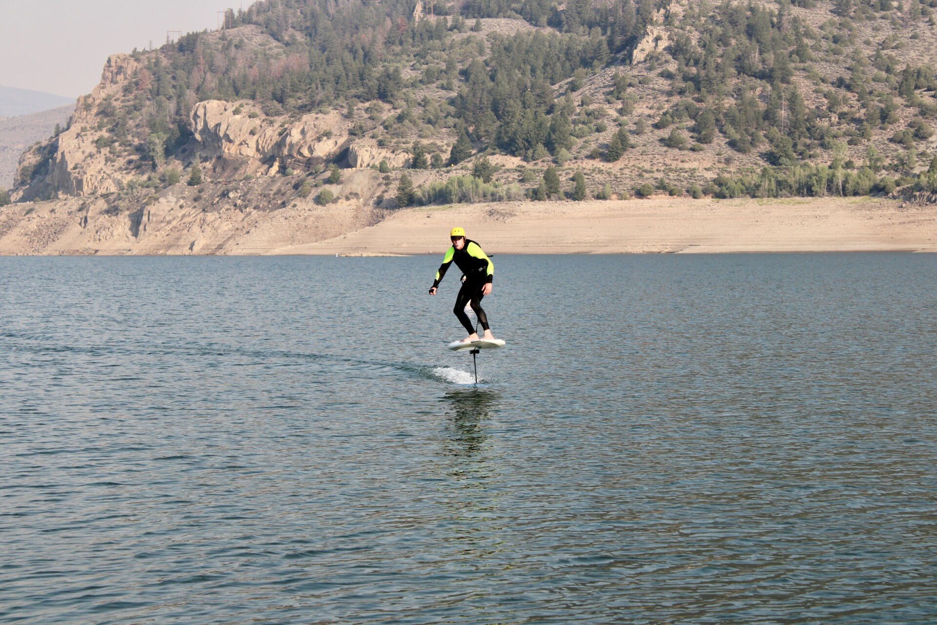 Lake Dillon wingfoiling lesson with Foil Colorado support
