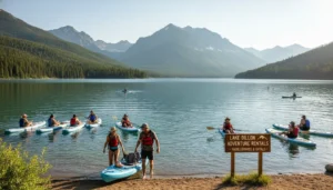 Lake Dillon kayak rentals and paddle board rentals on calm alpine water