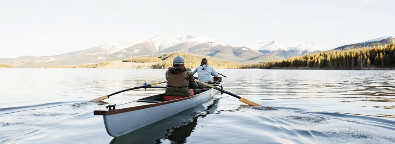 Guided outrigger canoe Colorado experience on Lake Dillon