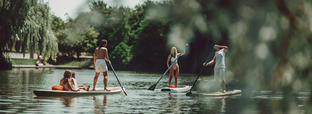 Family enjoying things to do in Avon Colorado with kids on Nottingham Lake