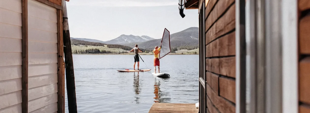 Wingfoiling vs paddle boarding on Lake Dillon